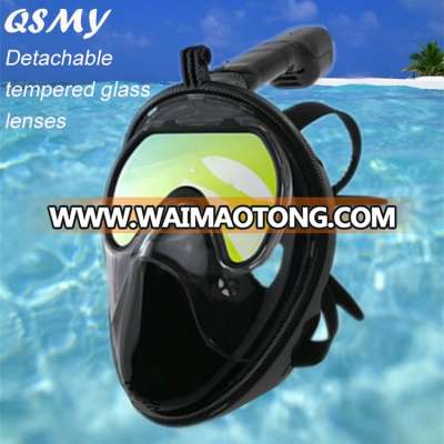 2018 New Trending Free Breathing Seaview 180 Adult Set Go Pro Full Face Snorkel Mask